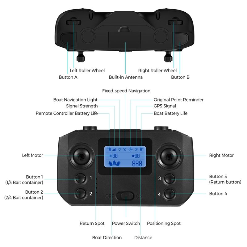 ABKQ- Control remoto para barc - Fishing Equipment Stores reseña y precio
