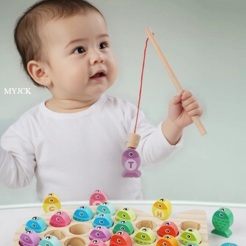 Juego de pesca de madera para  - Fishing Equipment Kids reseña y precio
